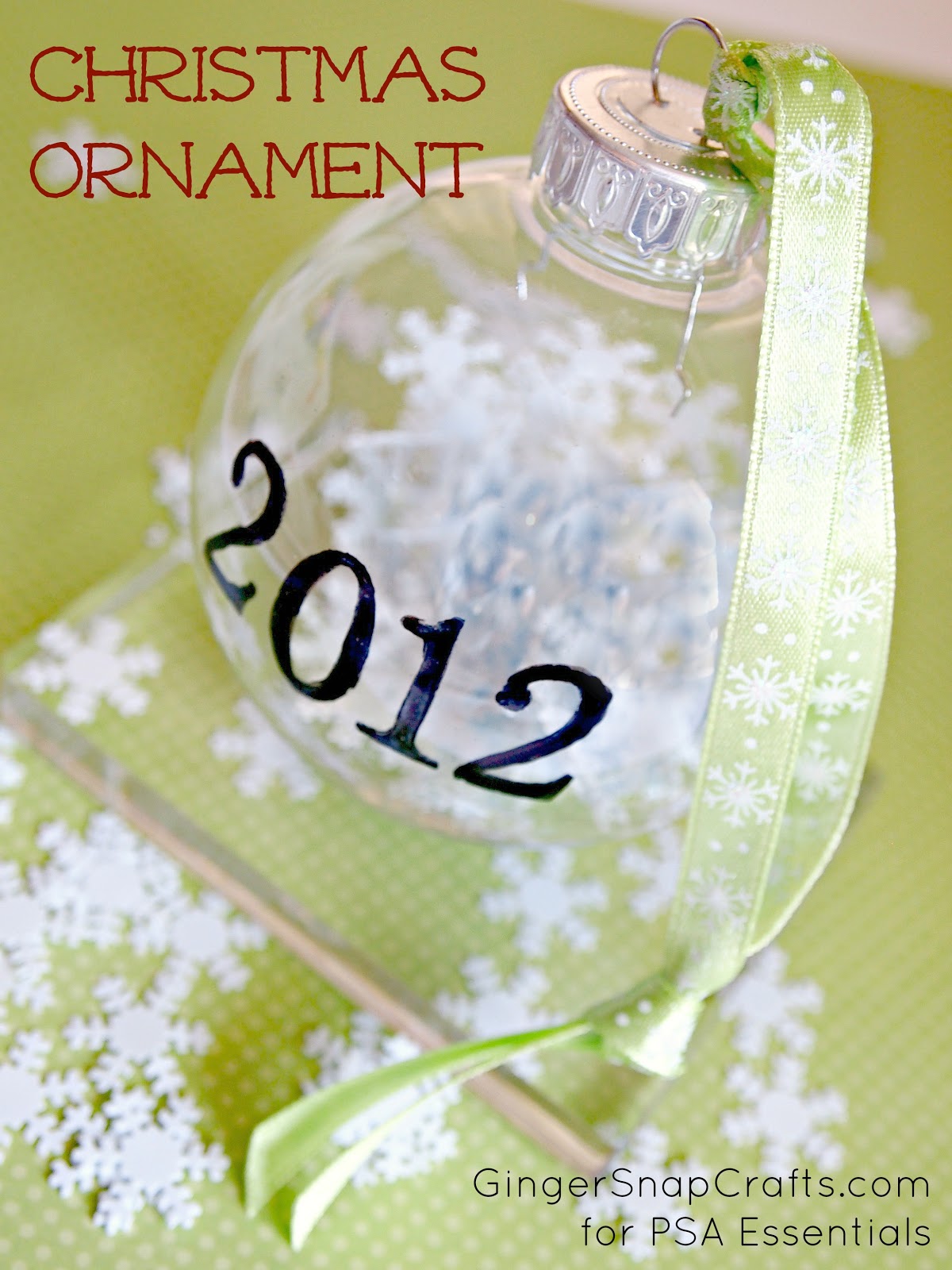 Stamp Camp: Glass Christmas Ornament