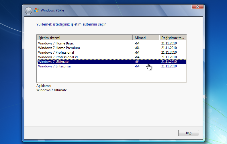 Windows 7 Ultimate (Turkce) 64 Bit Crack Indir