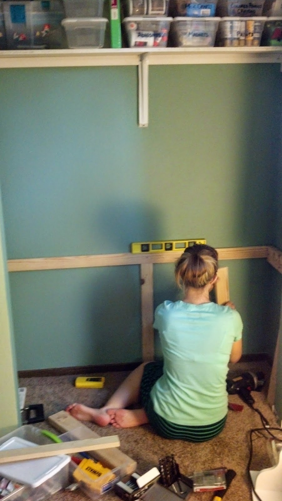 Love Like Enamel Guest Room Remodel The Idea Of Using Half Closet As A Desk Space I Started Planning Out How Could Build It Gathered My Supplies From Home Depot And Went To Work