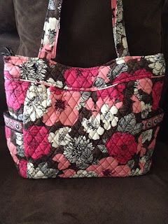 vera bradley pleated tote