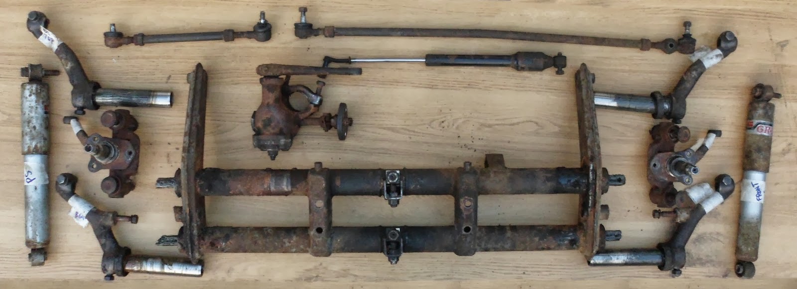 1965 VW Beetle Restoration Dismantling the front beam