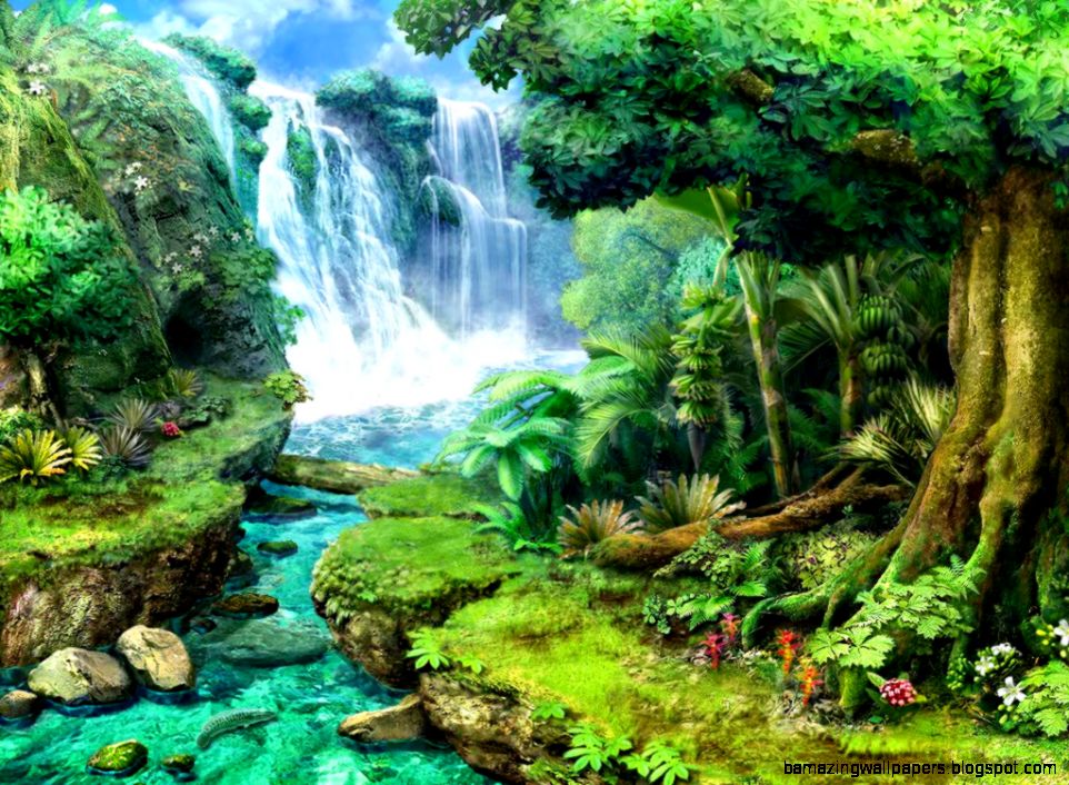 Tropical Rainforest Waterfalls Cool Wallpaper Tropical Rainforest Waterfalls Cool Wallpaper