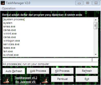 Source Code Task Manager V2.0 Screen+Shot