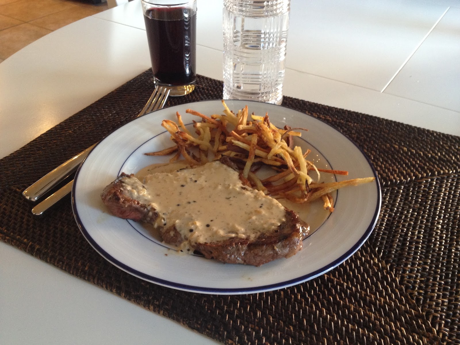 Slone Ranger Steak Frites with Peppercorn Sauce