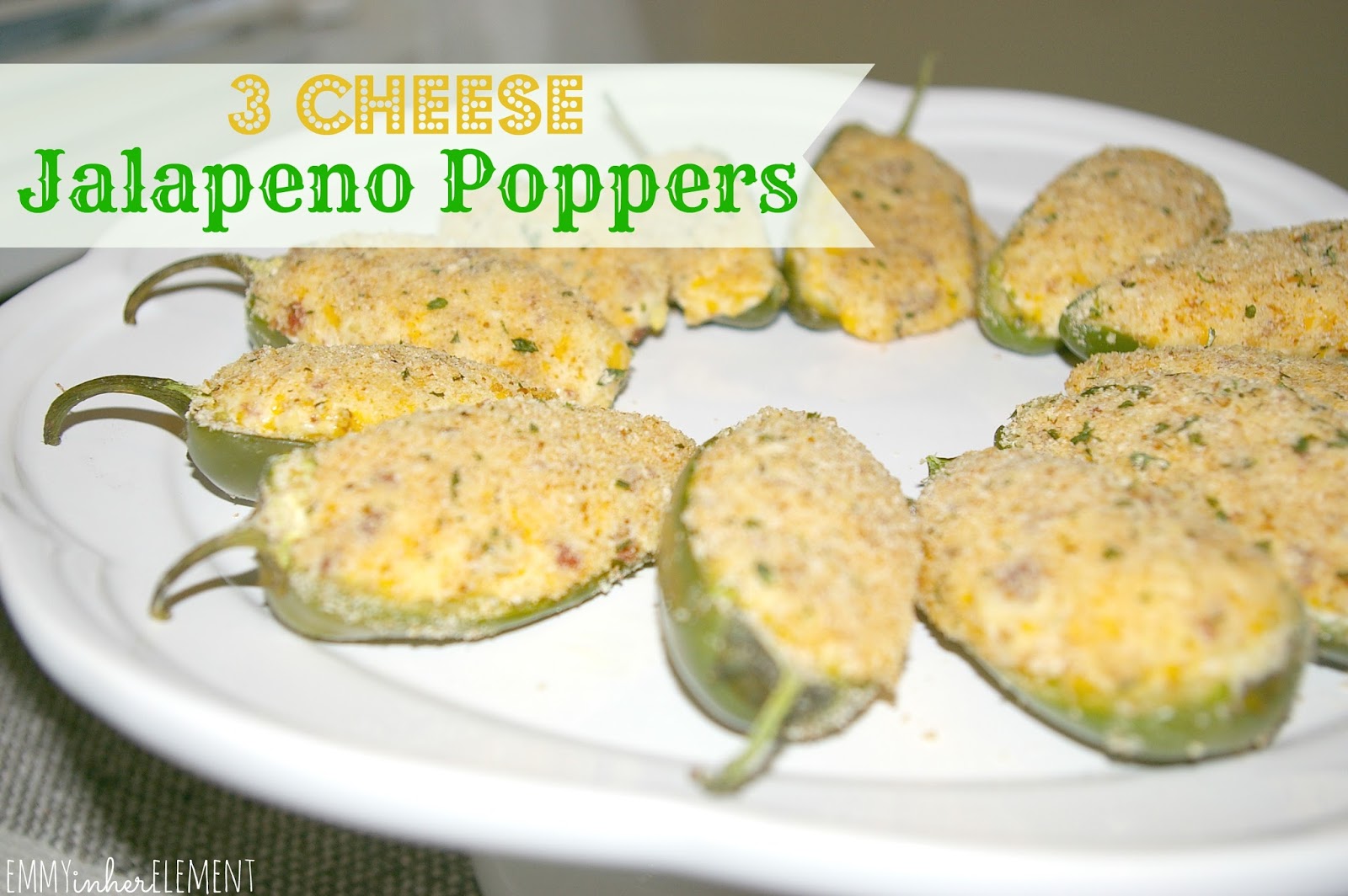 Emmy in her Element 3 Cheese Jalapeno Poppers