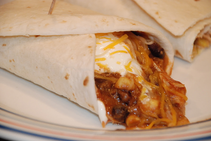 Tada's Kooky Kitchen Crockpot Chicken Burritos