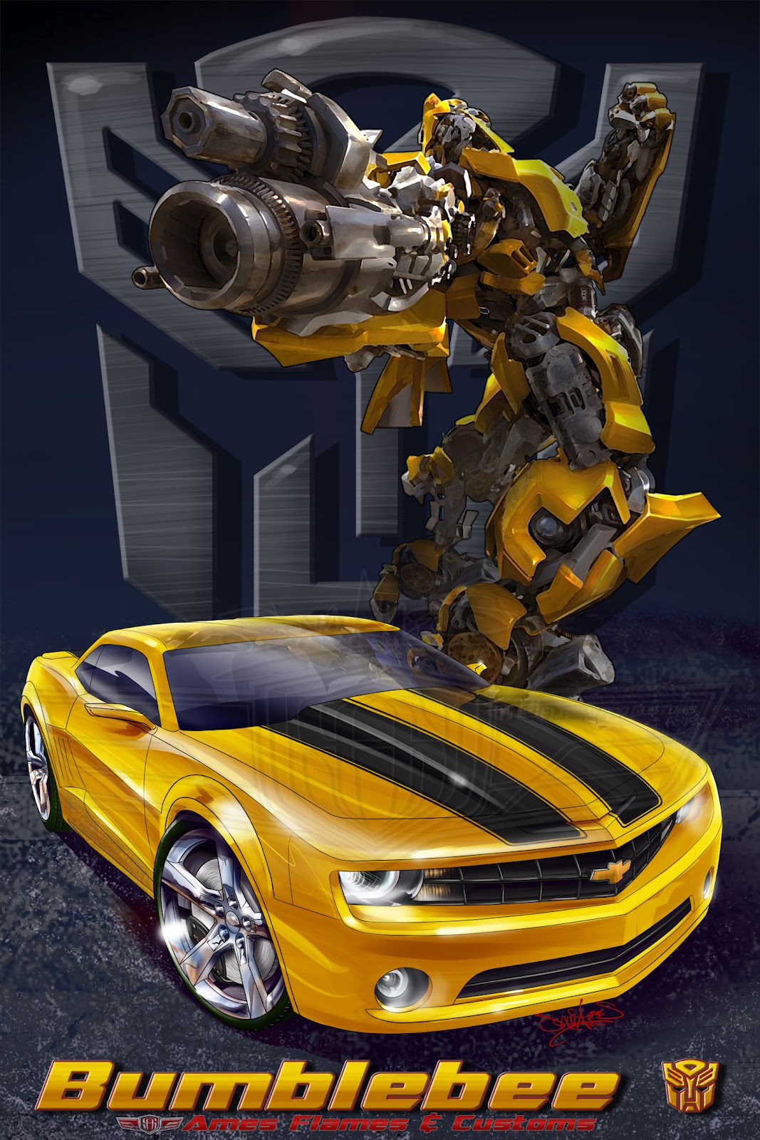 SAM AMES 2010 Camaro Bumblee Edition Transformers