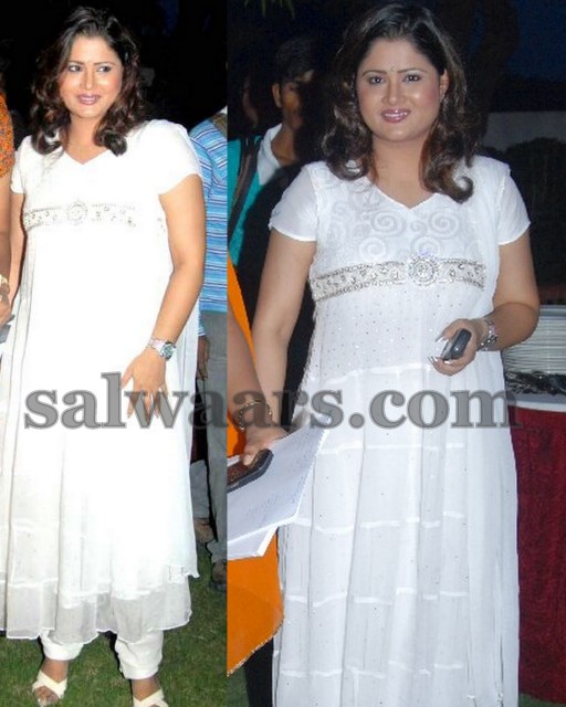 white chiffon churidar