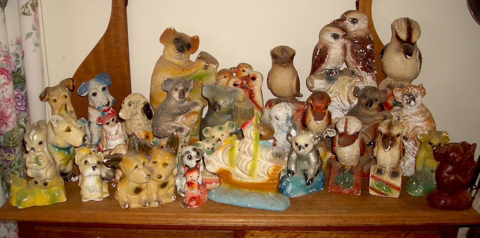 A Treasured Past Collections Carnival Chalkware/Plaster Figures