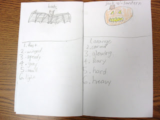 Primarily Speaking: Halloween Adjectives...A Quick and Easy Idea
