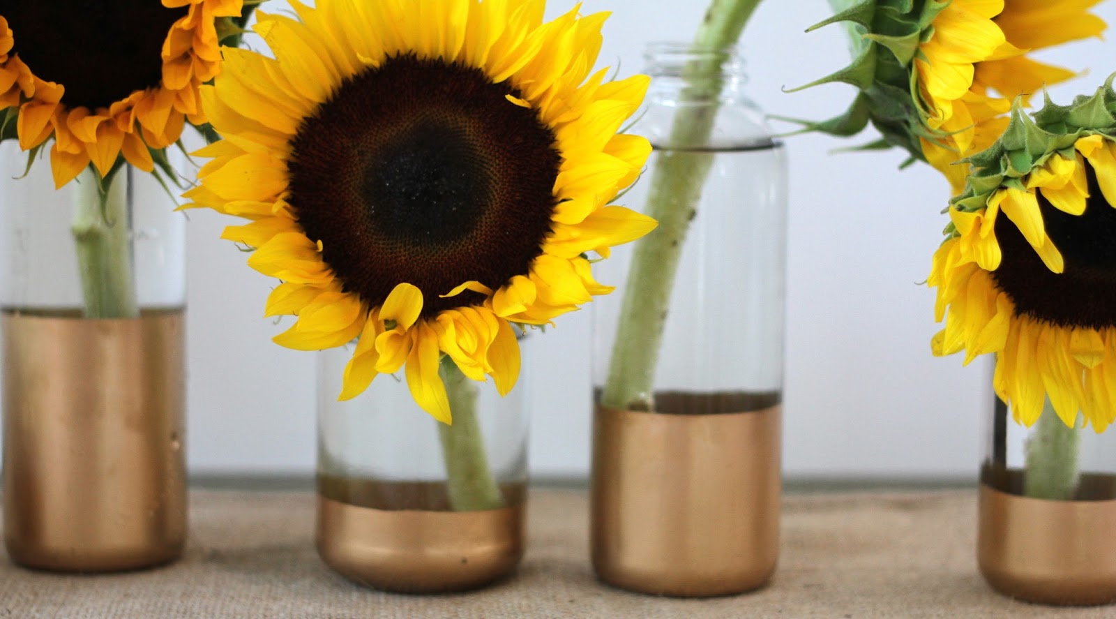 Open Door DIY Gold Dipped Vases
