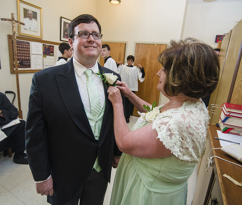 wedding photography at st. william of york in stafford