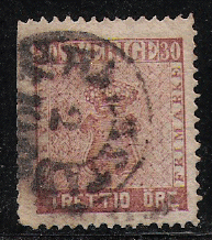 Sweden 1858 30ore Brown