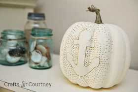 Crafts by Courtney | anchor coastal pumpkin 