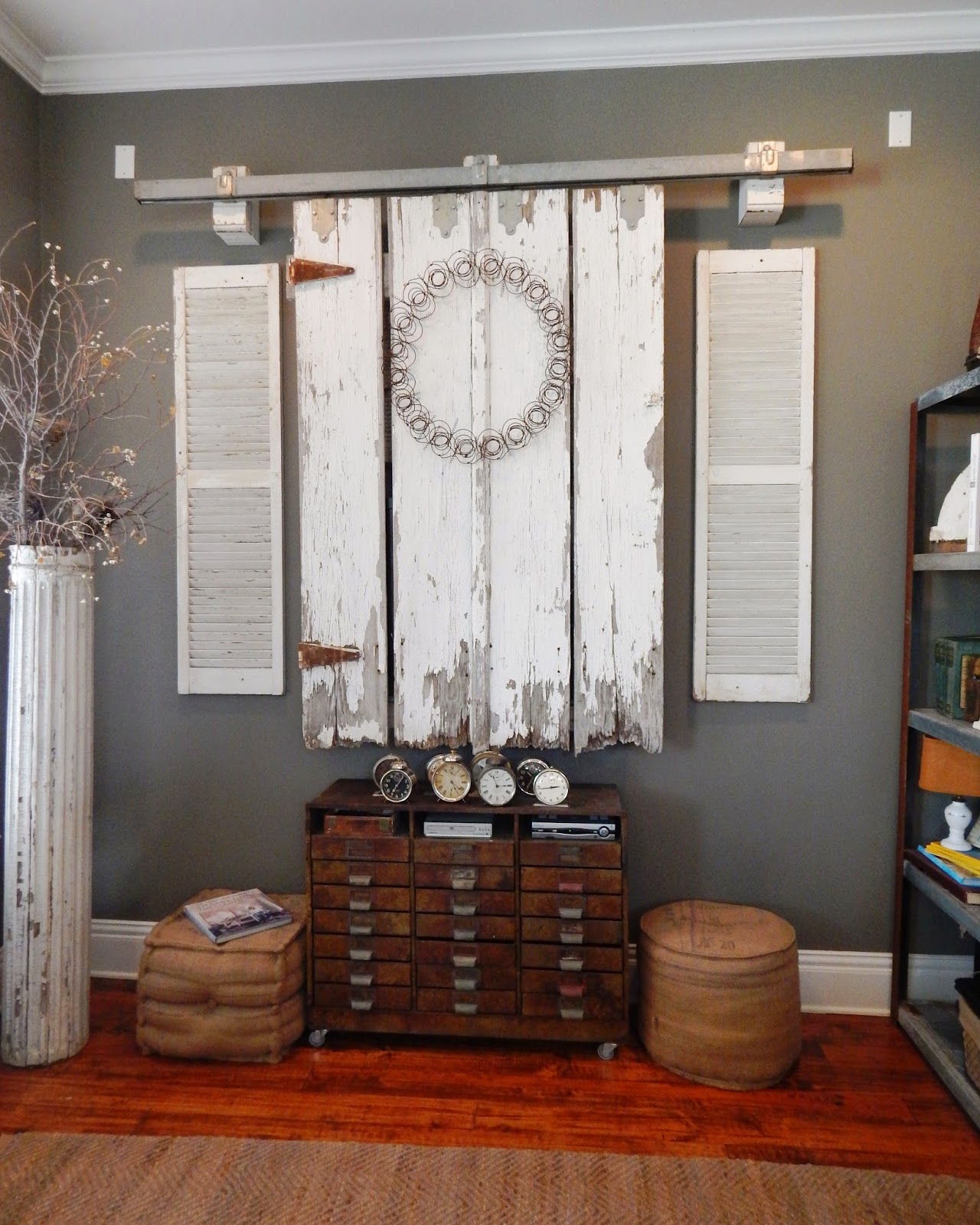 My Romantic Prairie Home Barn Doors in the Den