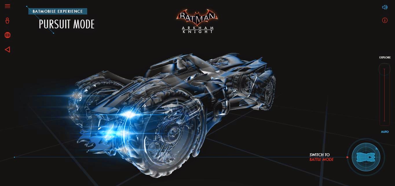 Official Batman: Arkham Knight -- Batmobile Battle Mode Gameplay