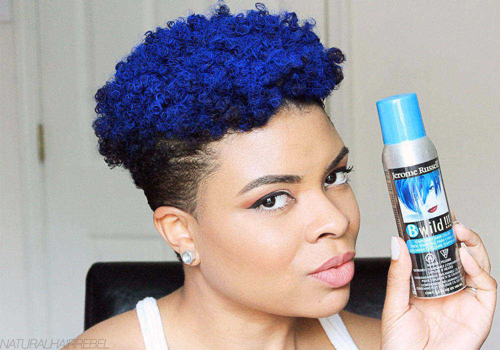 How to add blue color on natural hair with no chemicals via naturalhairrebel.com