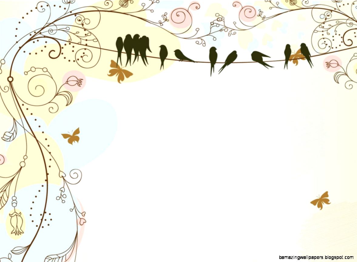 — Vintage HD Wallpaper Birds with Fl Background — Vintage HD Wallpaper Birds with Fl Background