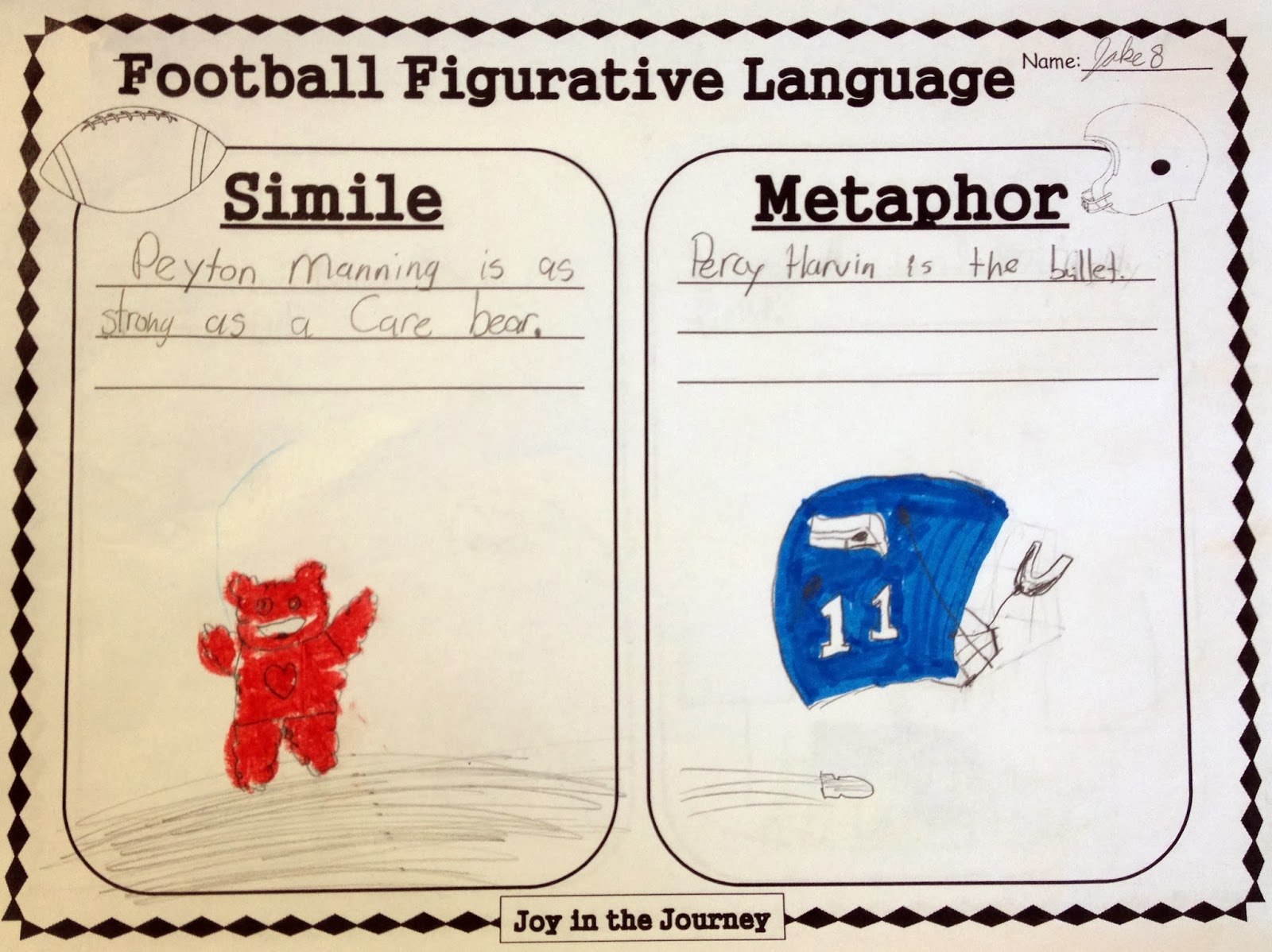 Sports Figurative Language Joy in the Journey Teaching