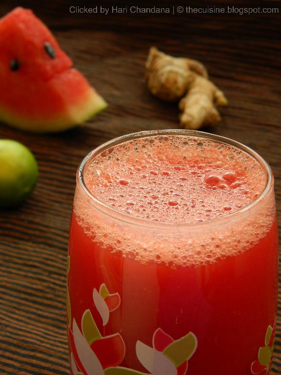 Blend with Spices Watermelon, Ginger and Lemon Juice Recipe