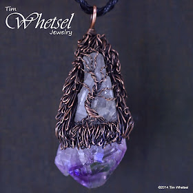 Handmade Wire Wrapped Amethyst Tree of Life Pendant - ©2014 Tim Whetsel Jewelry