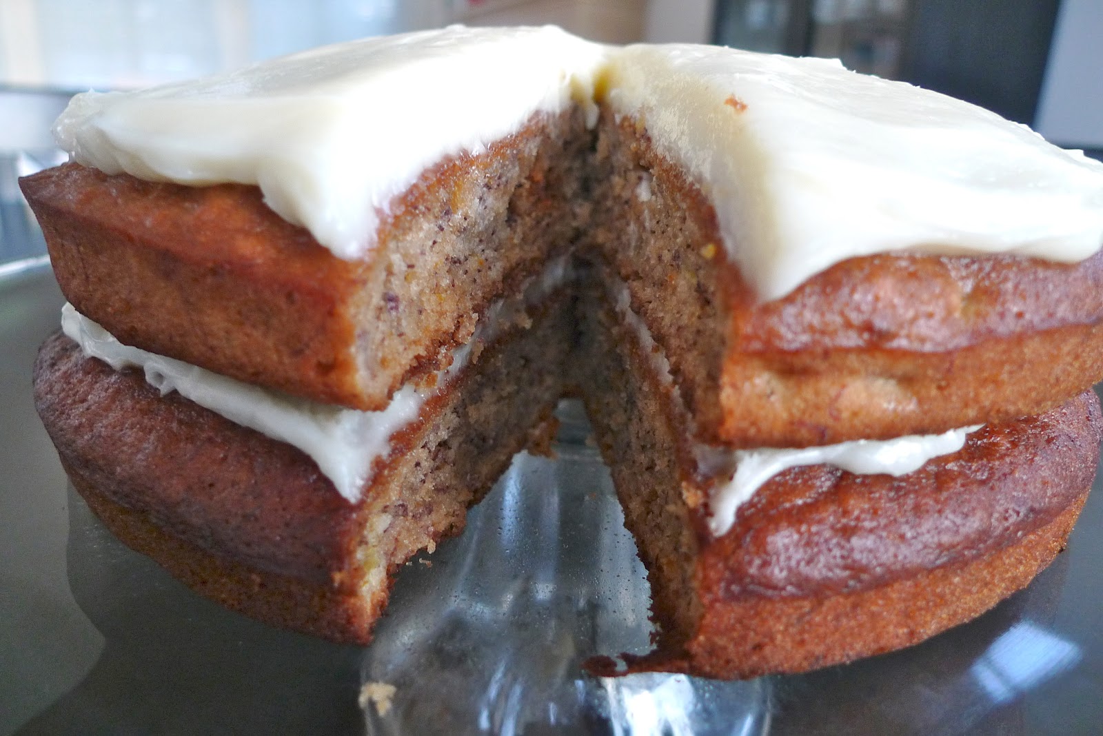 siriously delicious Old Fashioned Banana Cake with Cream Cheese Frosting
