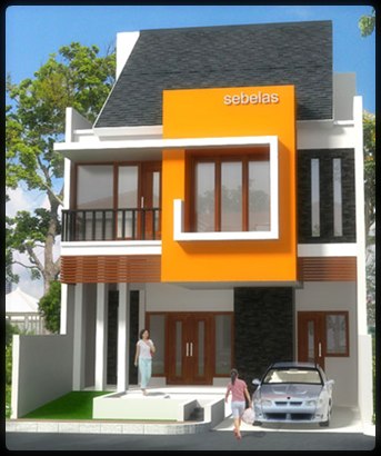 model desain rumah 2 lantai minimalis modern sederhana