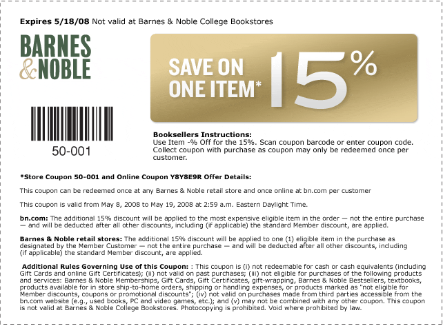 Barnes & Nobles | December Promo Codes, Sales, And Discounts 2018 6. If you're ready to add a Barnes and Noble promo code to your online order, head to the shopping cart page. The entry box is under the order summary. Don't forget to activate Barnes and Noble cash back if the promo code doesn't qualify.