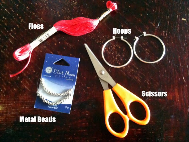 Smart n Snazzy DIY 'Studded' Embroidery Floss Wrapped Earrings