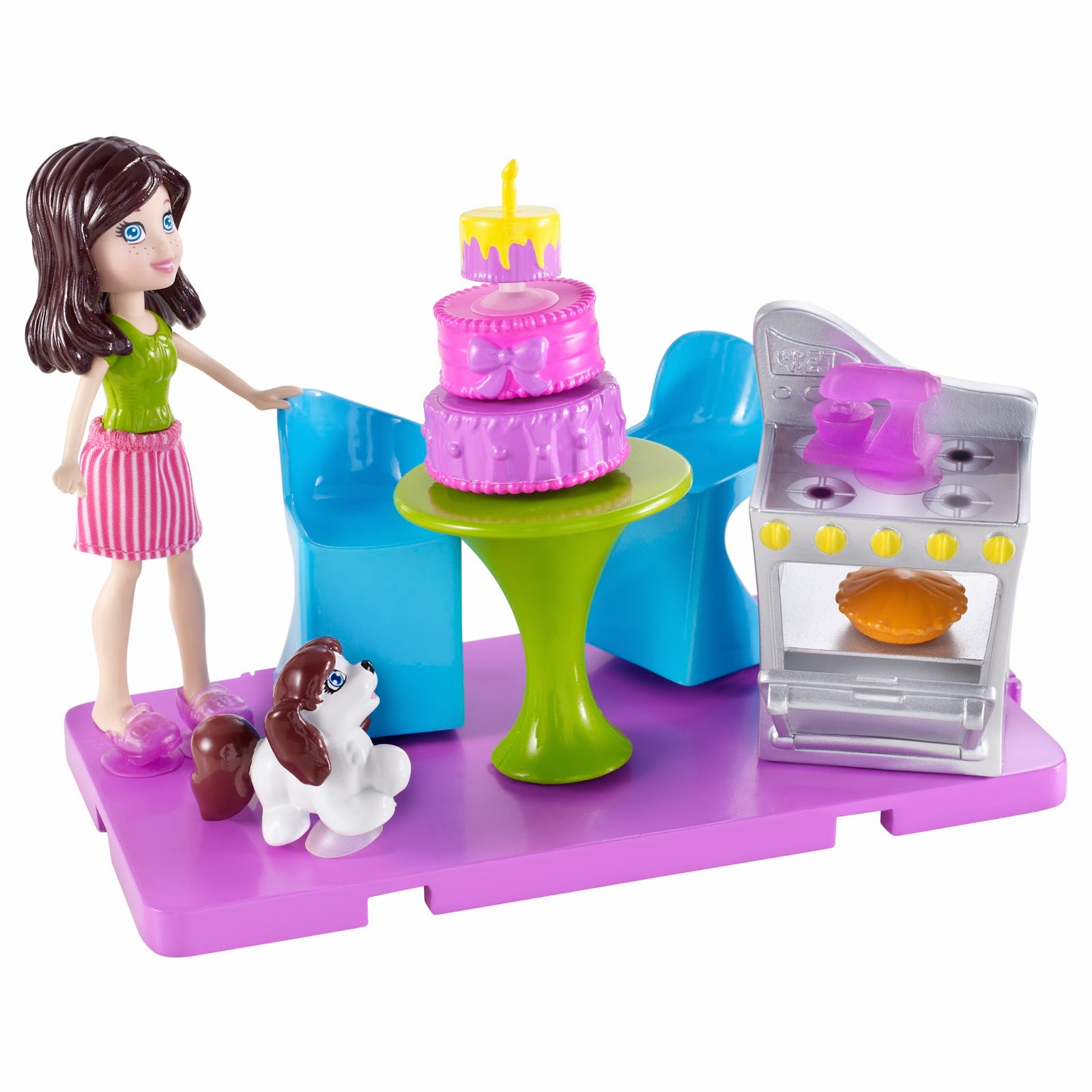 Polly Pocket Salão de Jogos, Cola e Descola, Usada