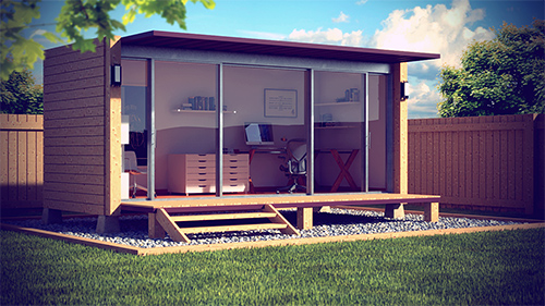Shedworking: Shipping container garden office