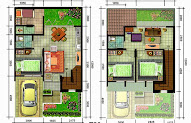 39 Top Baru Denah Rumah 2 Lantai Ukuran 9x15
