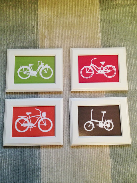 Adorable bike printables. Perfect for any room in the house. 2 dollar IKEA frames and a free printable. entirelyeventful.com #bike #print #kidsroom