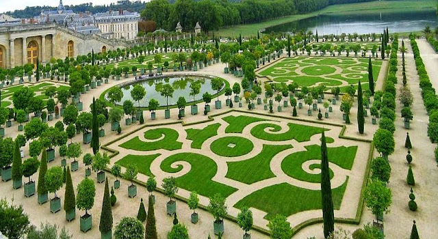 Parterres of the Orangerie at the Palace of Versailles