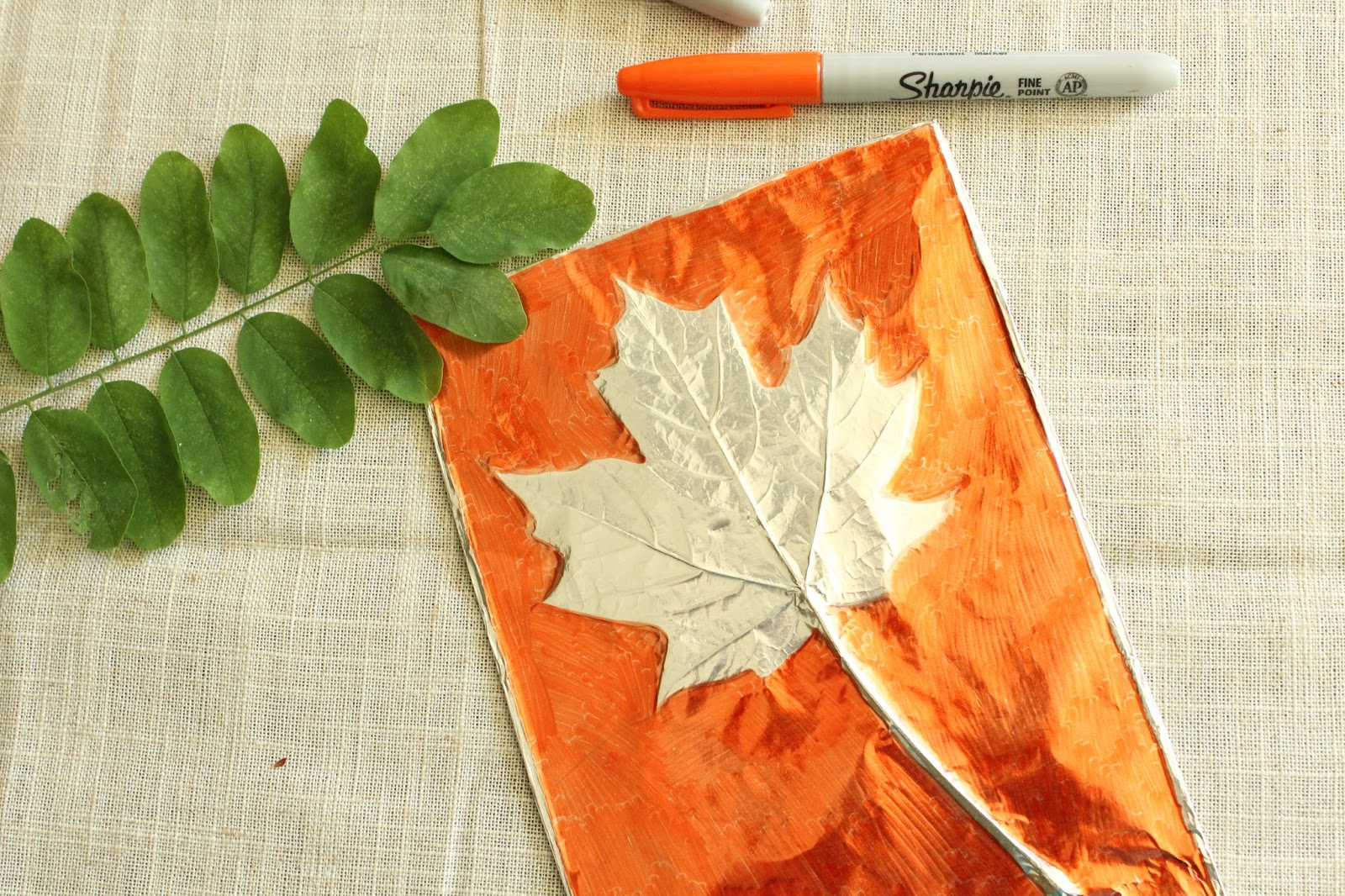 The Blue Barn Foil Leaf Prints