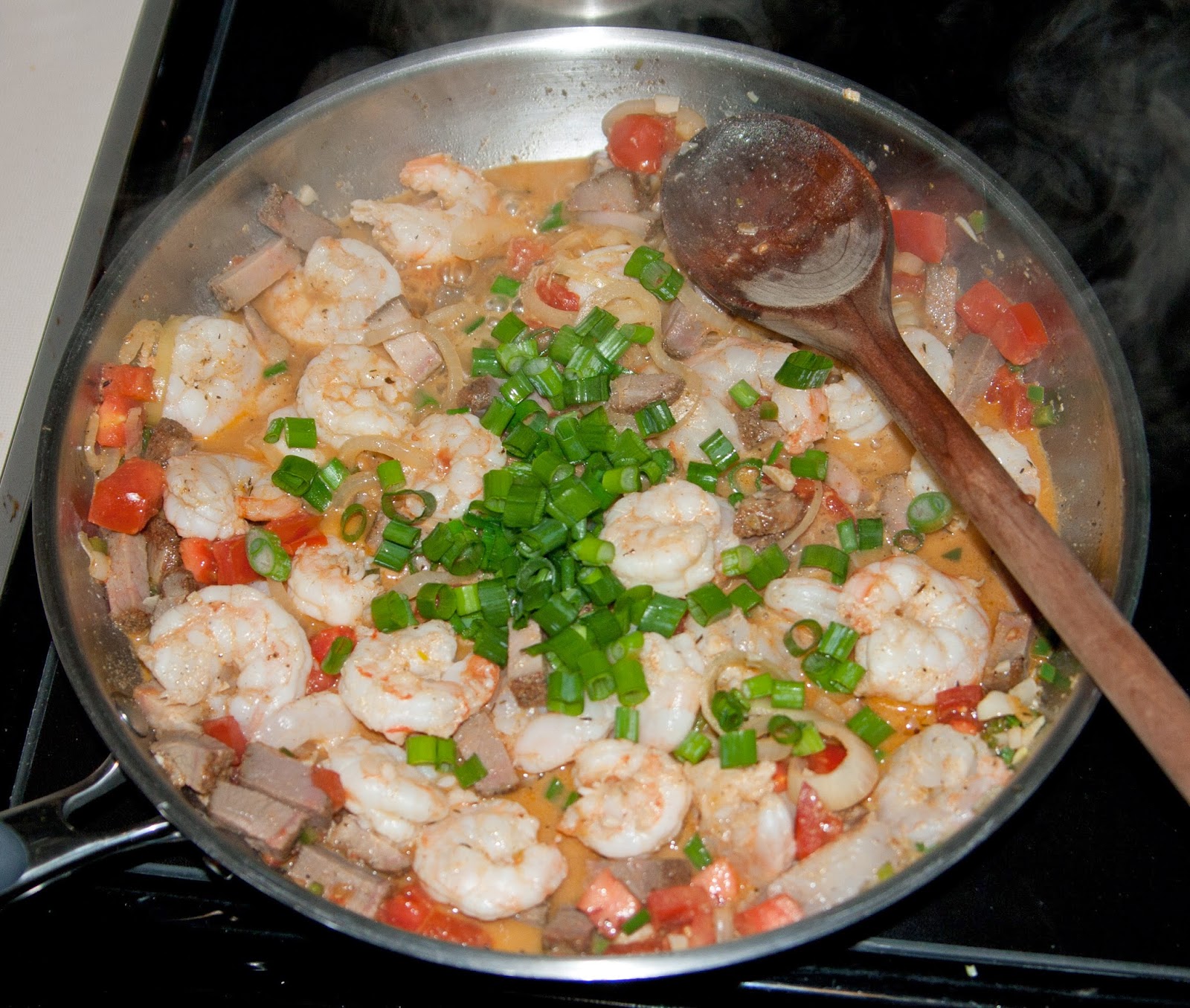 Shrimp and Grits with Tasso Ham Roux the Day