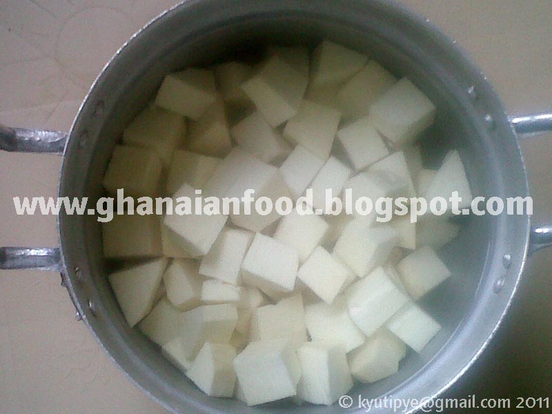 Ghanaian Food Crab Stew with Yam Cubes