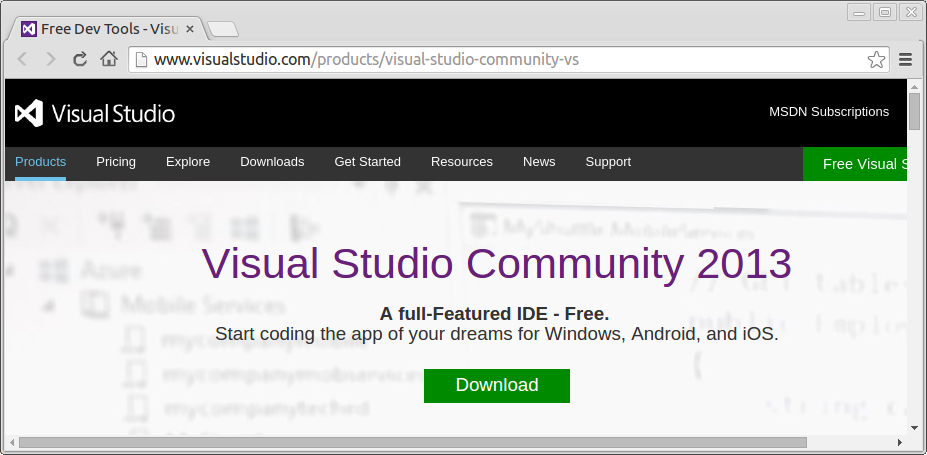 visual studio 2013 community free visual studio 2013 community free