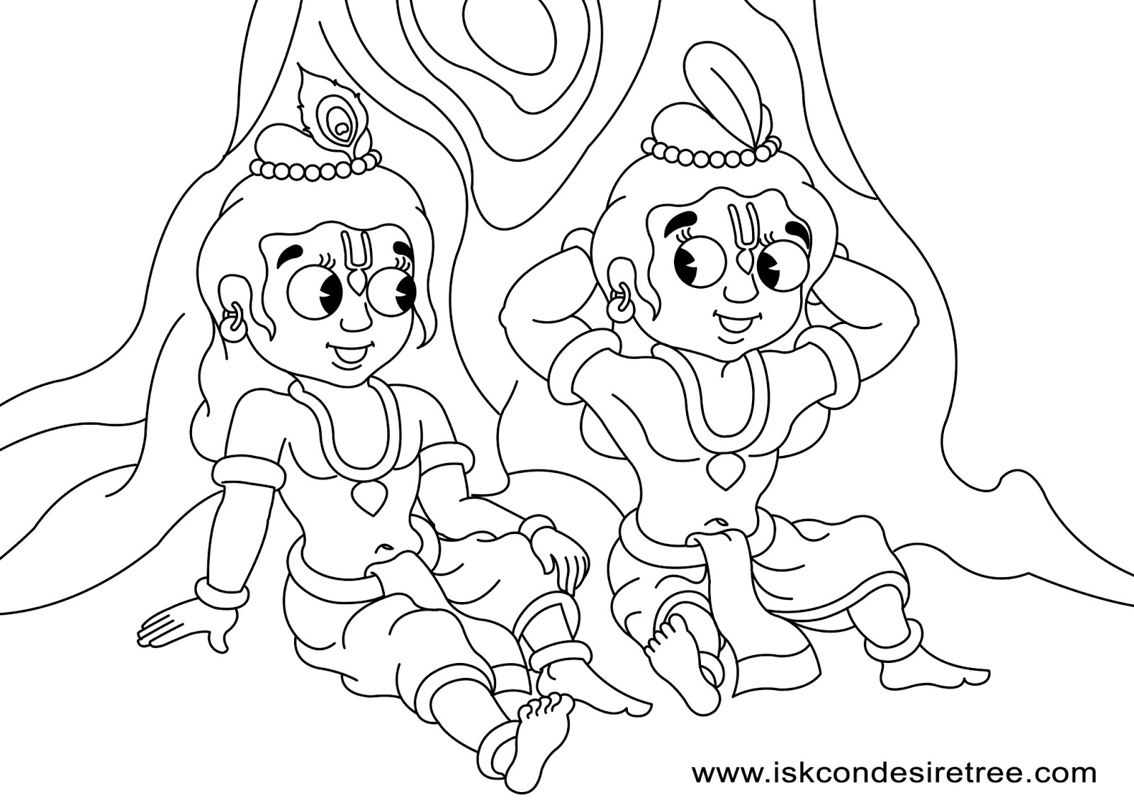 Line Art Krishna : Bhagavat chintan das bhikaji sri krishna balarama line