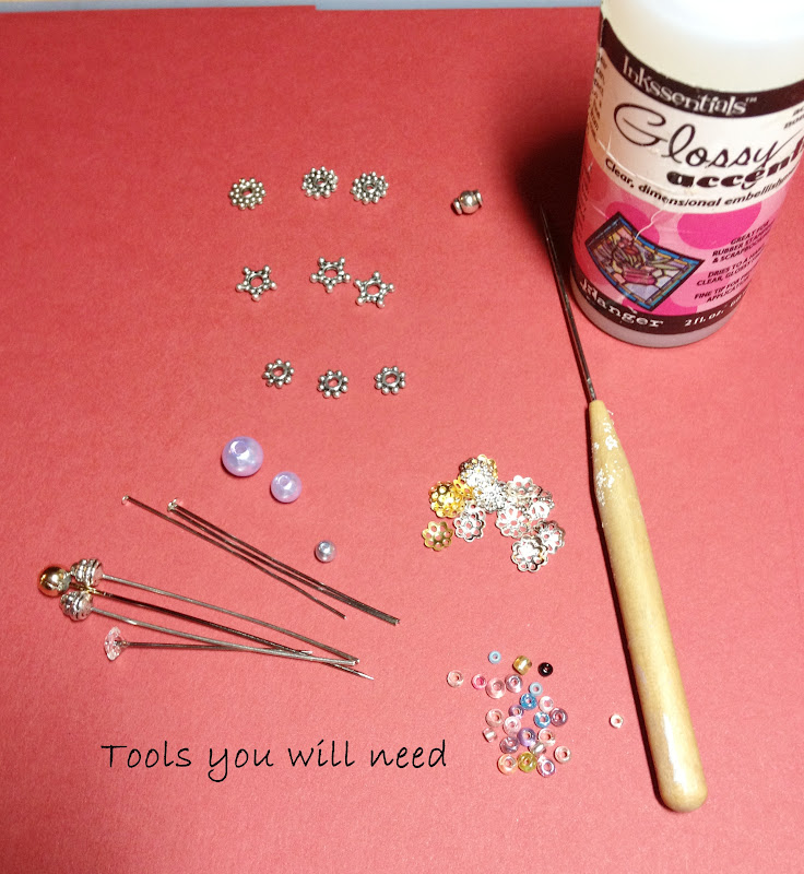 lollydollycrafts Tutorials Hand made Pins for Cards