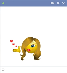 Facebook Chat Smiley Blowing A Kiss