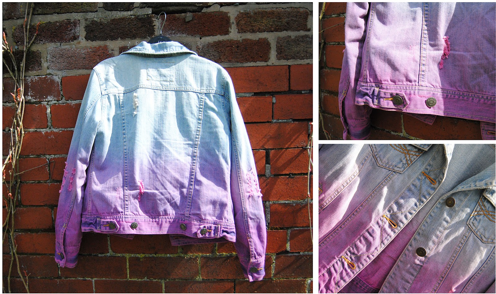 Dip Dye Ombre Denim Jacket DIY Hello Gwen