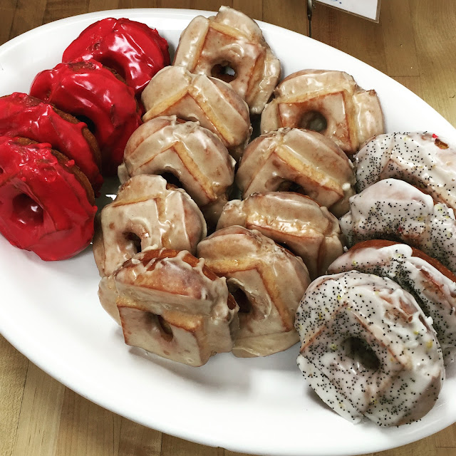 Blur Star Donuts' Raspberry Buttermilk, Buttermilk Old Fashioned, and Vanilla Poppyseed Brioche Donuts