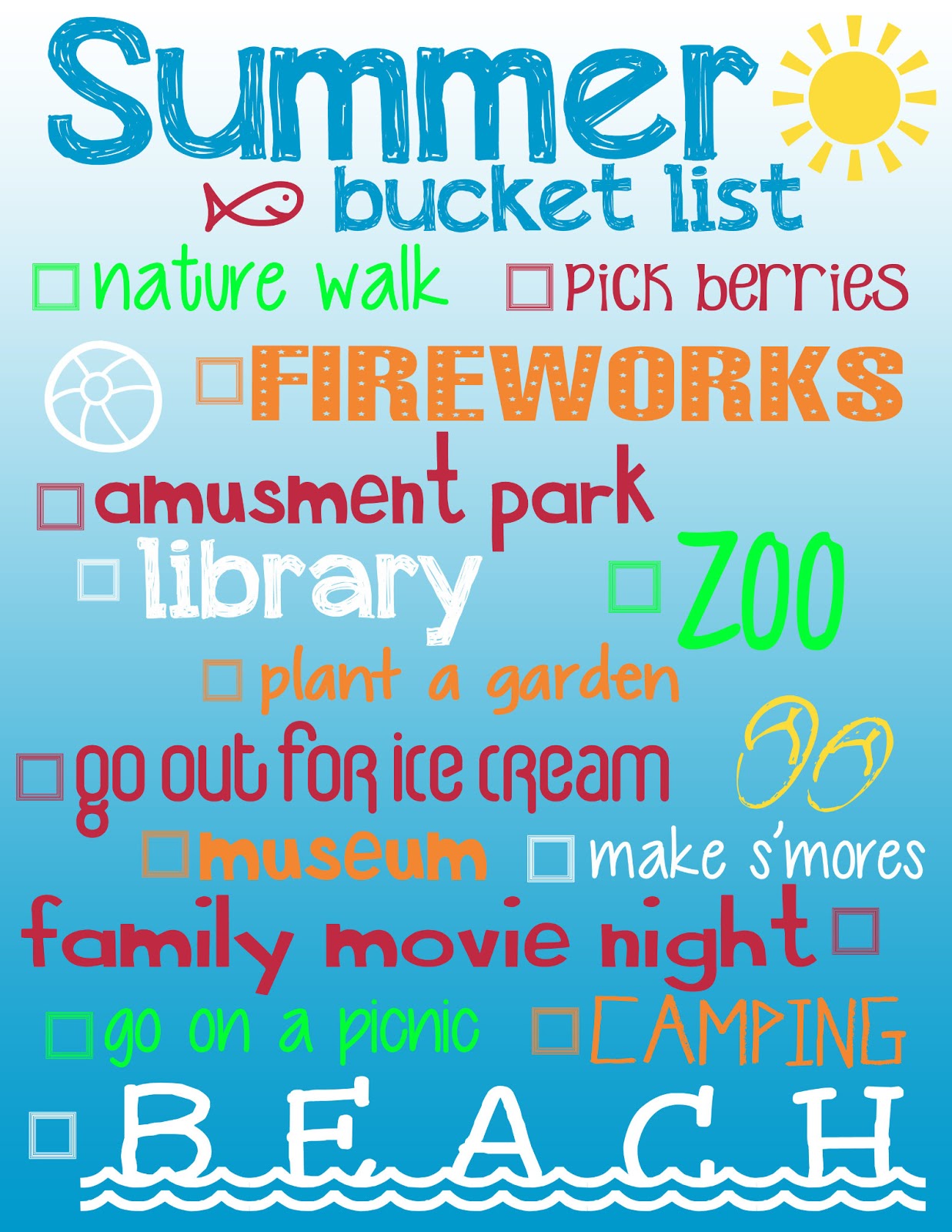 we do too this is your free summer bucket list printable i know that our family hates missing out on fun things to do print this list out - Fun Things To Print we do too this is your free summer bucket list printable i know that our family hates missing out on fun things to do print this list out - Fun Things To Print