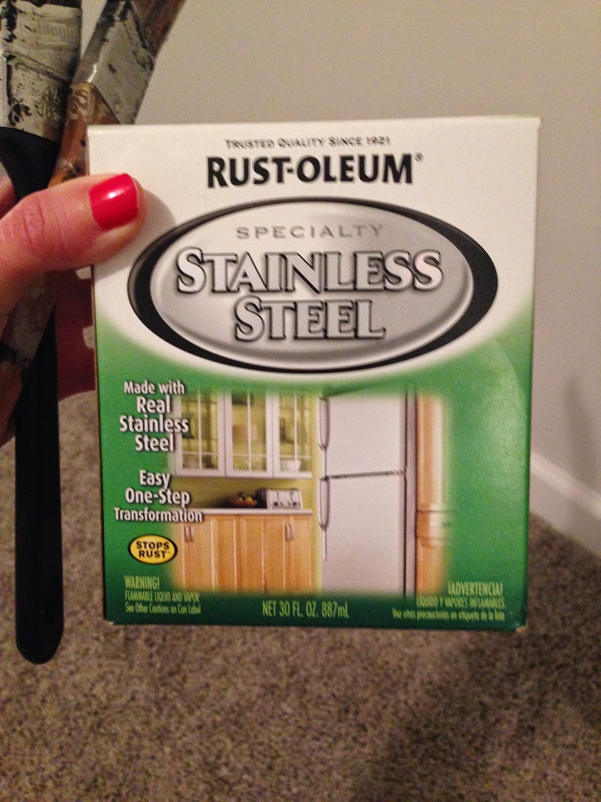 DIY Why Spend More Makeover your appliances with stainless steel paint