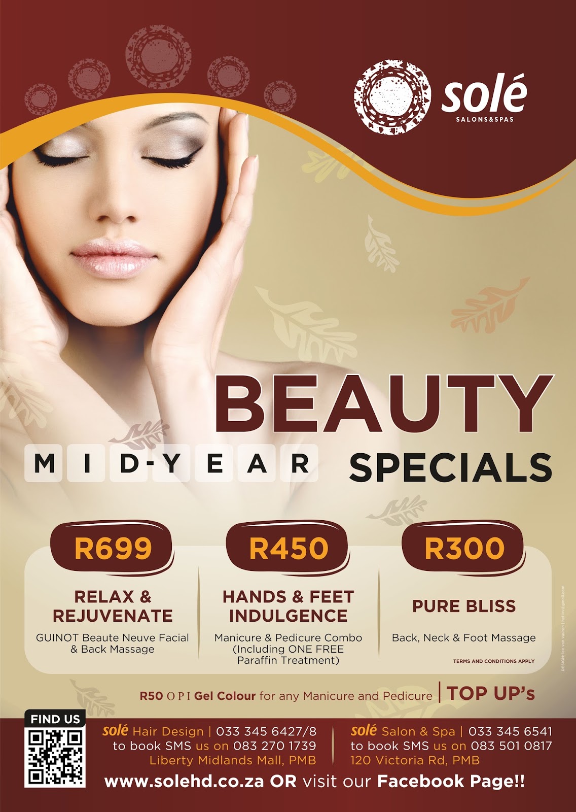 Poster Designs Solé Salons & Spa graphic design Print & Screen