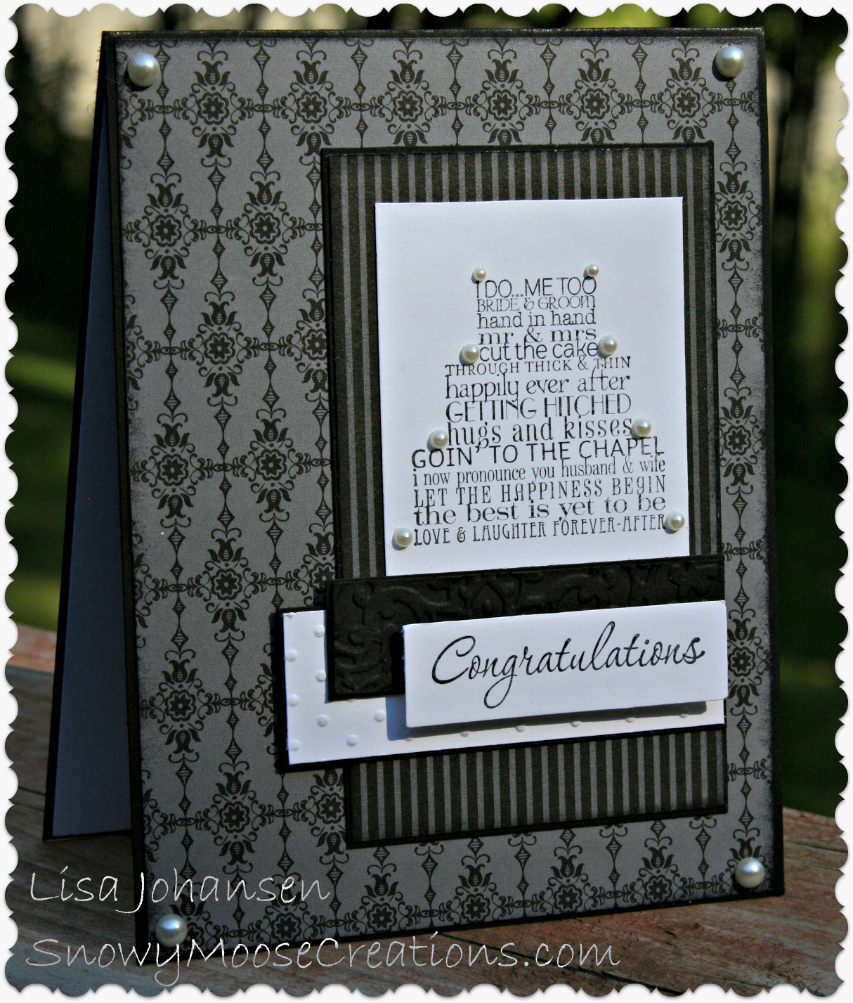 Snowy Moose Creations Black and White Wedding Bling for Friday Mashup