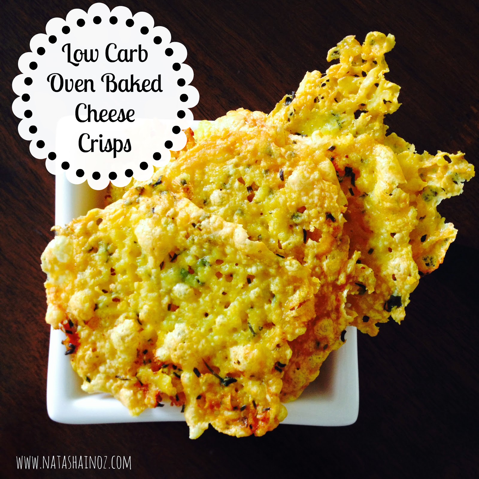 Say G'Day Saturday Linky Party {89} Low Carb Oven Baked Cheese Crisps