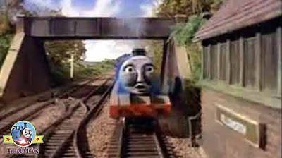 Steam locomotive Gordon the big blue express engine get out my way he shouted Percy the train engine