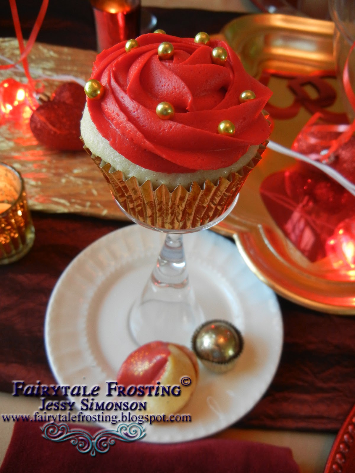 Fairytale Frosting Red and Gold Valentine's Day Brunch